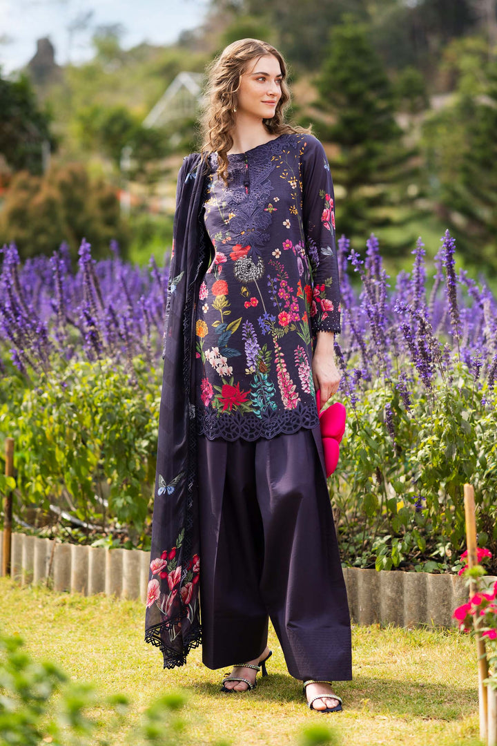 3 Piece Embroidered Lawn Suit Luxury Pret DWE2654-ESM-BLU