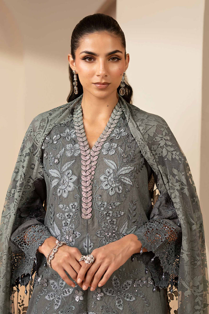 3 Piece Embroidered Lawn Karandi Suit Eid Collection DS2603B-SML-00B
