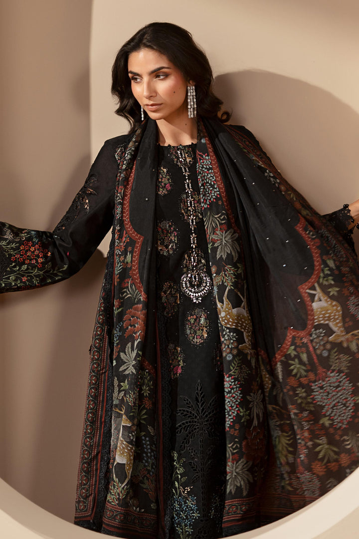 3 Piece Embroidered Jacquard Lawn Suit Eid Collection DS2605B-SML-00B