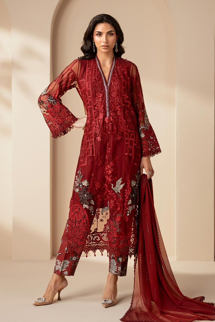 3 Piece Embroidered Net Suit Eid Collection DS2607A-SML-00A