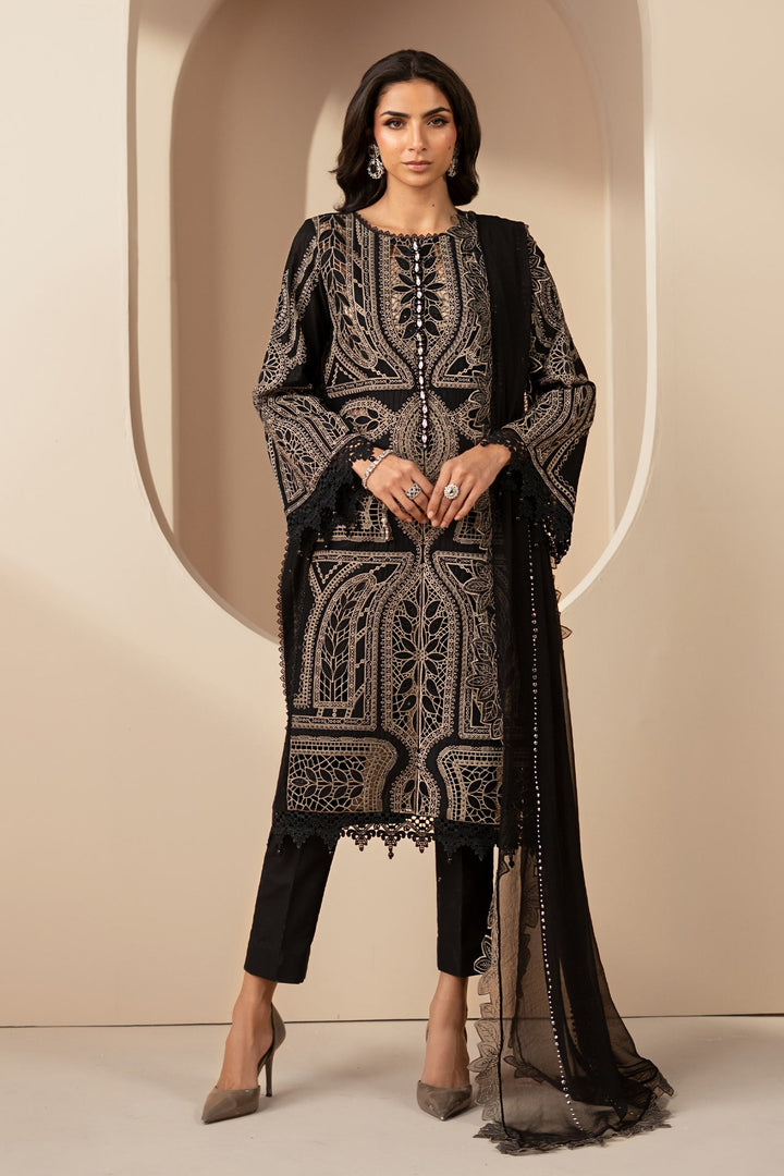 3 Piece Embroidered Lawn Suit Eid Collection DS2608B-SML-00B