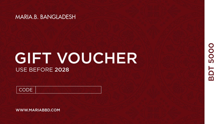 Maria.B. Gift Voucher Tk 5,000 Gift Voucher Maria.B. Gift Voucher Tk 5,000