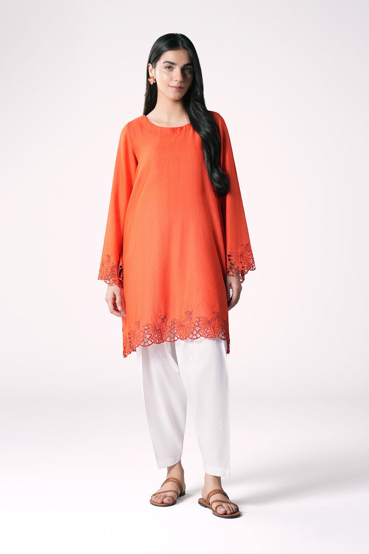 Embroidered Karandi Shirt m-basic Casuals MBCS51B-ESM-ORG
