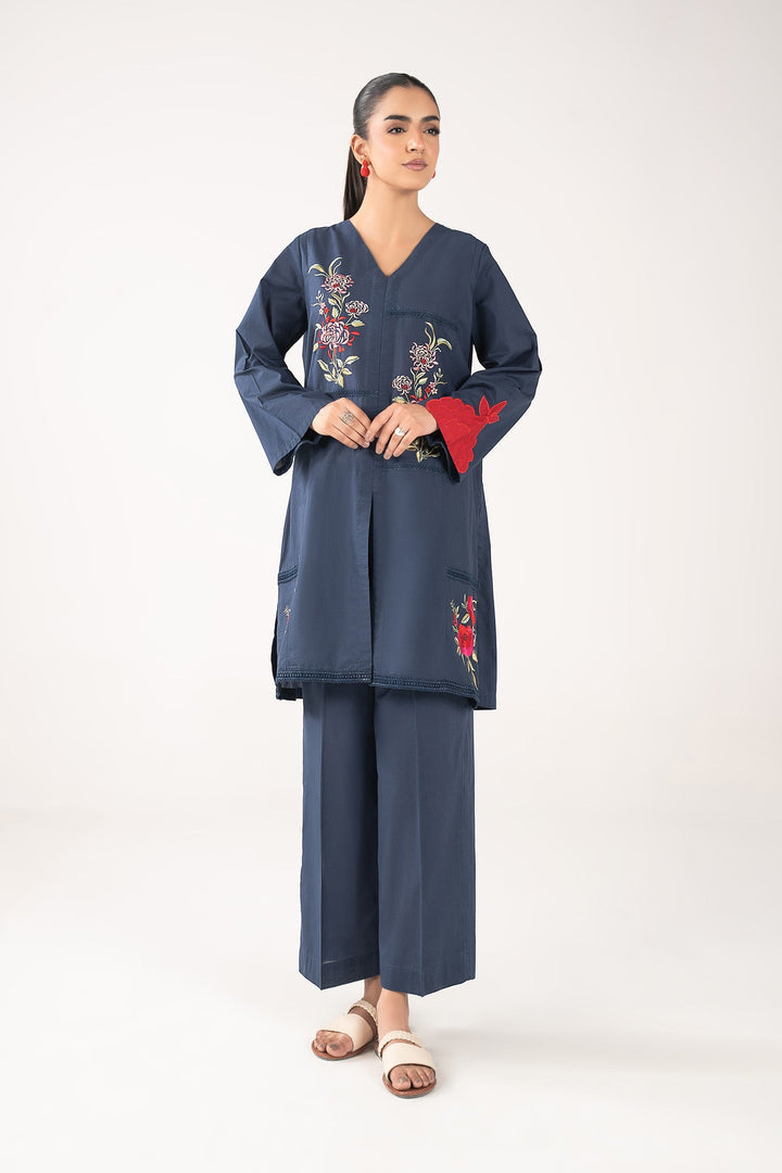 2 Pc Embroidered Lawn Suit m-basic Casuals MB26129-ESM-BLU