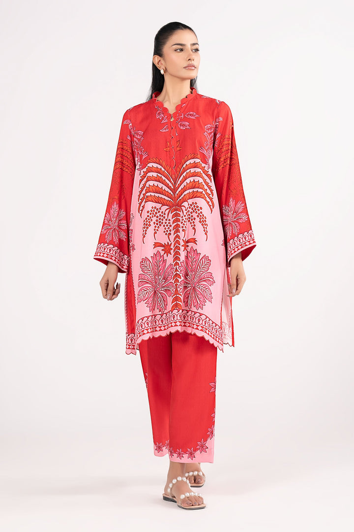 2 Pc Printed Lawn Suit m-basic Casuals MB26140-ESM-RED