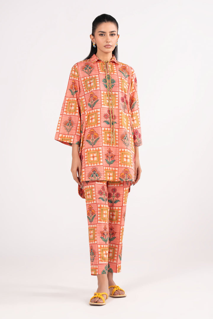 2 Pc Printed Lawn Suit m-basic Casuals MB26142-ESM-PNK
