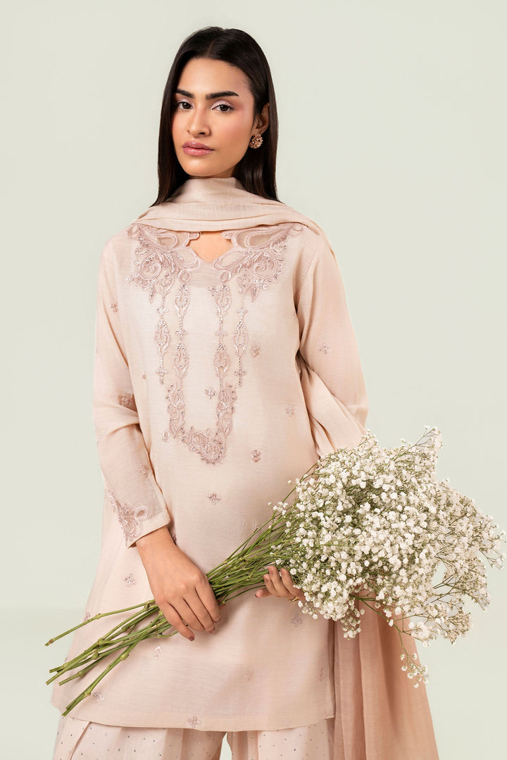 3 Pc Embroidered Paper Lawn Suit m-basic 3 Piece MB26151-ESM-TPN