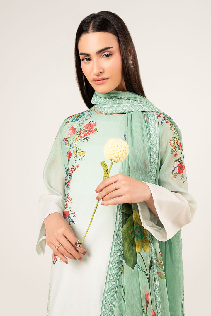 3 Pc Embroidered Paper Lawn Suit Eid Collection MB26155-ESM-SGR