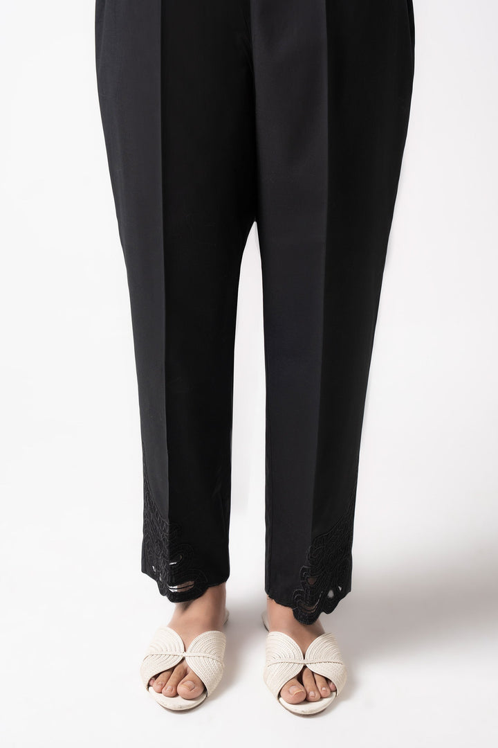 Embroidered Cambric Trouser Bottoms MB26177-ESM-BLK