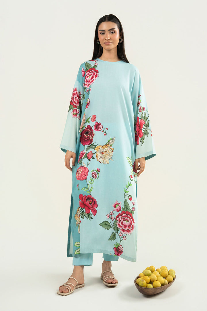 Printed Arabic Lawn Shirt m-basic Casuals MB26198-ESM-SBL