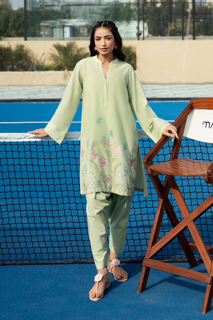 2 Pc Embroidered Crosshatch Suit m-basic Casuals MB26214-ESM-MGR