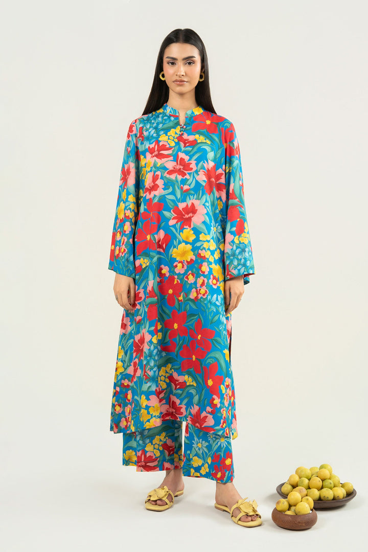 2 Pc Printed Arabic Lawn Suit m-basic Casuals MB26218-ESM-MLT