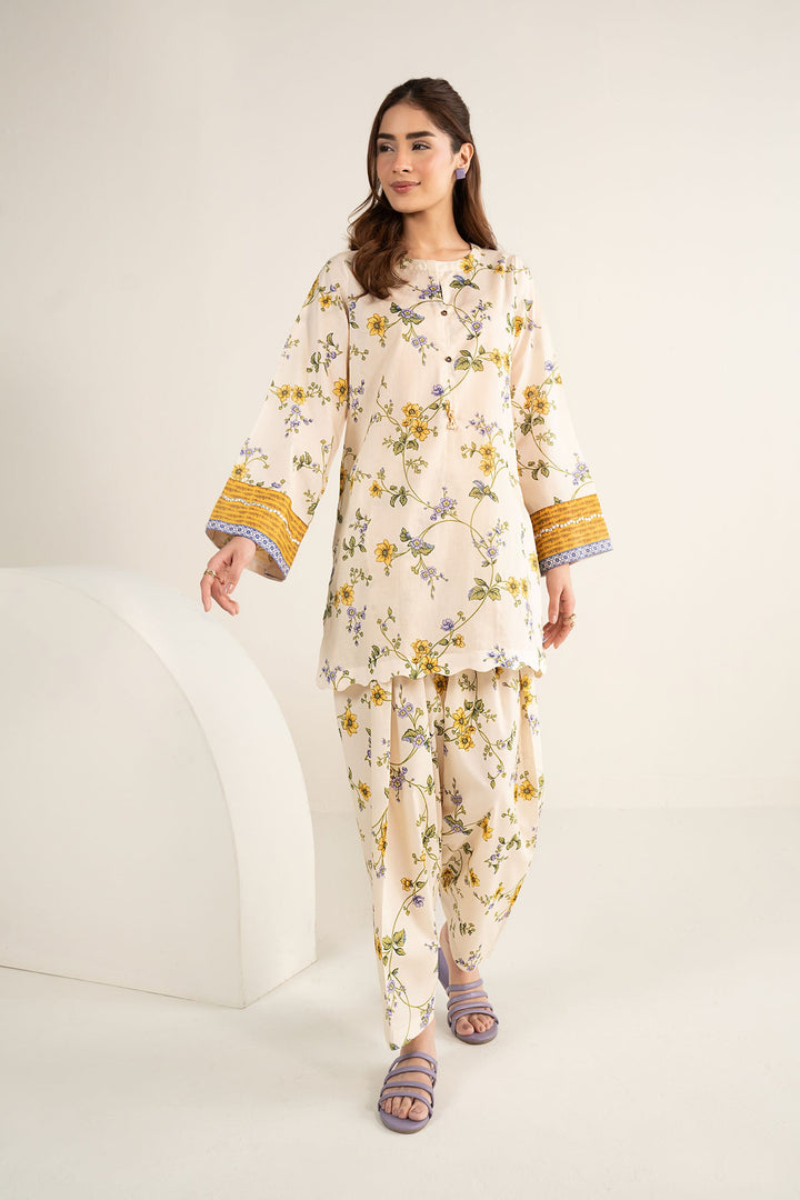 2 Pc Embroidered Lawn Suit m-basic Casuals MB26226-ESM-BEG