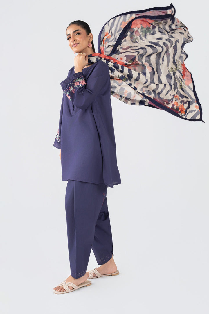 2 Pc Embroidered Lawn Suit m-basic 3 Piece MB26242-ESM-NBU
