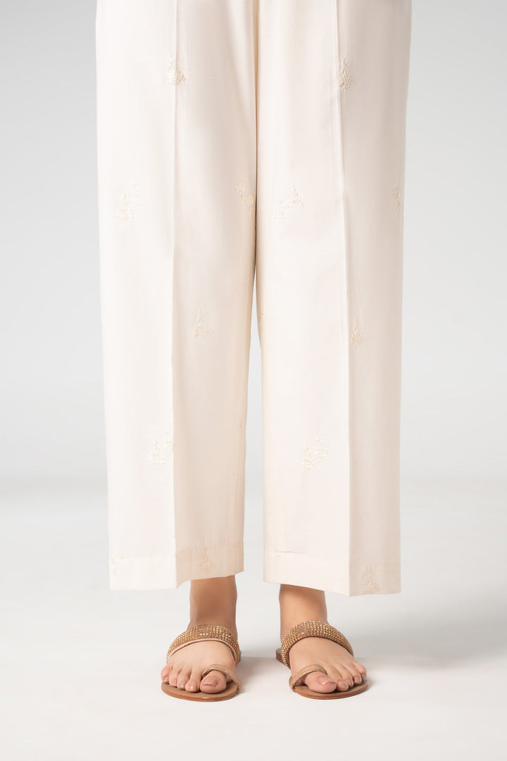 Embroidered Cambric Trouser Bottoms MBC2628-ESM-IRY