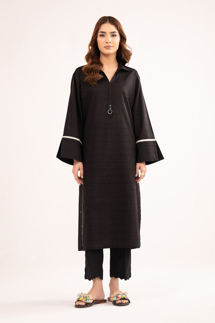 Dyed Dobby Cotton Shirt m-basic Casuals MBC2645-ESM-BLK