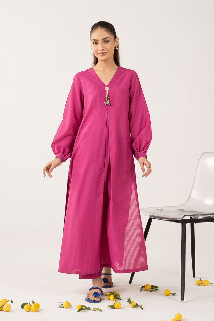 Dyed Pinstripe Cotton Shirt m-basic Casuals MBC2647-ESM-PNK