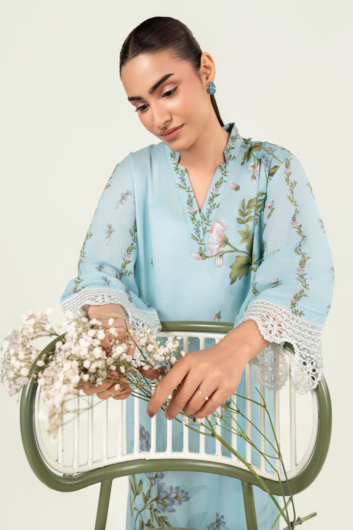 Embroidered Lawn Shirt m-basic Casuals MBC2676-ESM-BLU