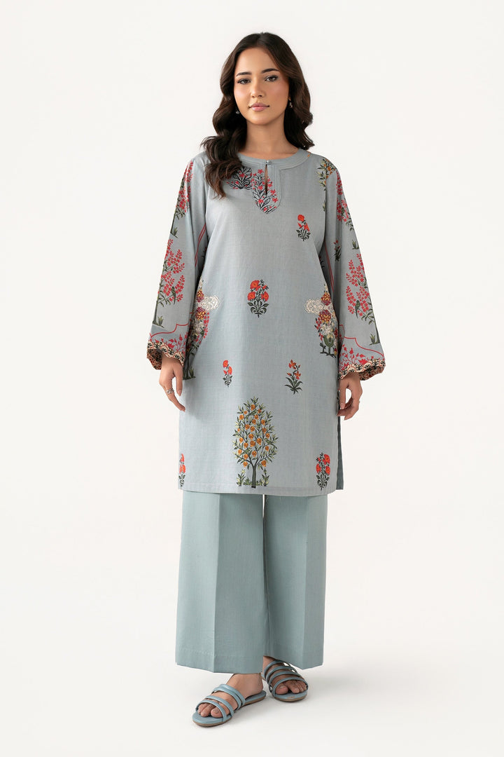 Embroidered Dobby Viscose Shirt m-basic Casuals MBC2684-ESM-IBU