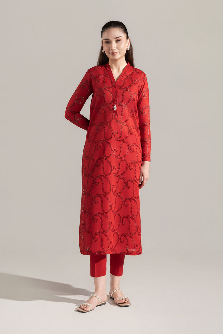 2 Pc Embroidered Lawn Suit m-basic Casuals MB2694A-ESM-RED