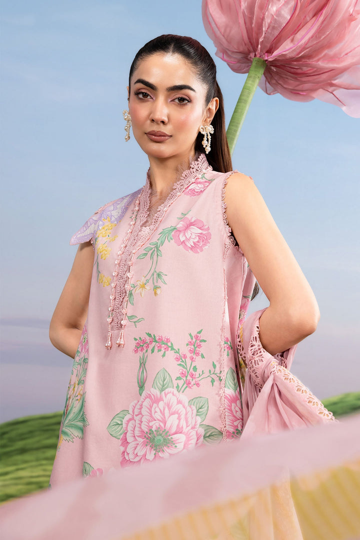 3 Pc Unstitched Embroidered Lawn Suit Eid Collection MB1404A-999-014