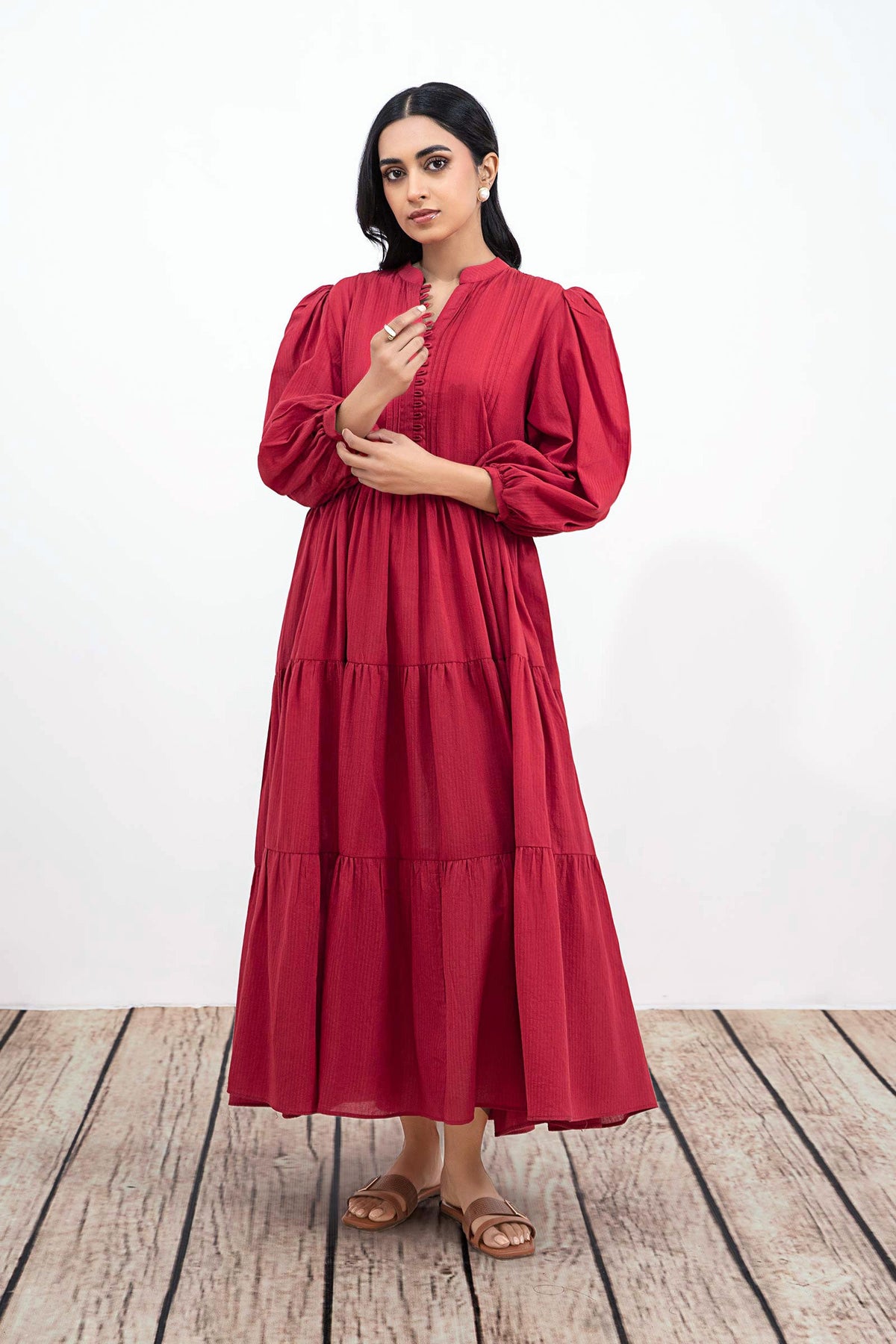 Dyed Dobby Lawn Dress