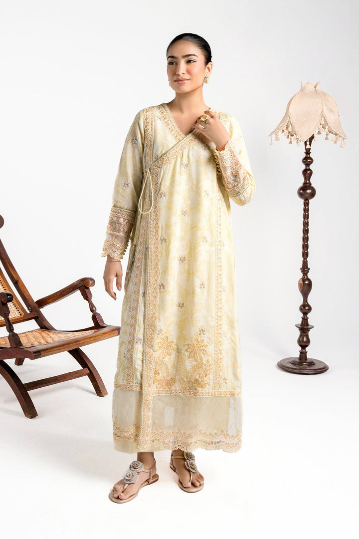 2 Pc Embroidered Raw Silk Suit m-basic Formal MBFS035-ESM-LHY