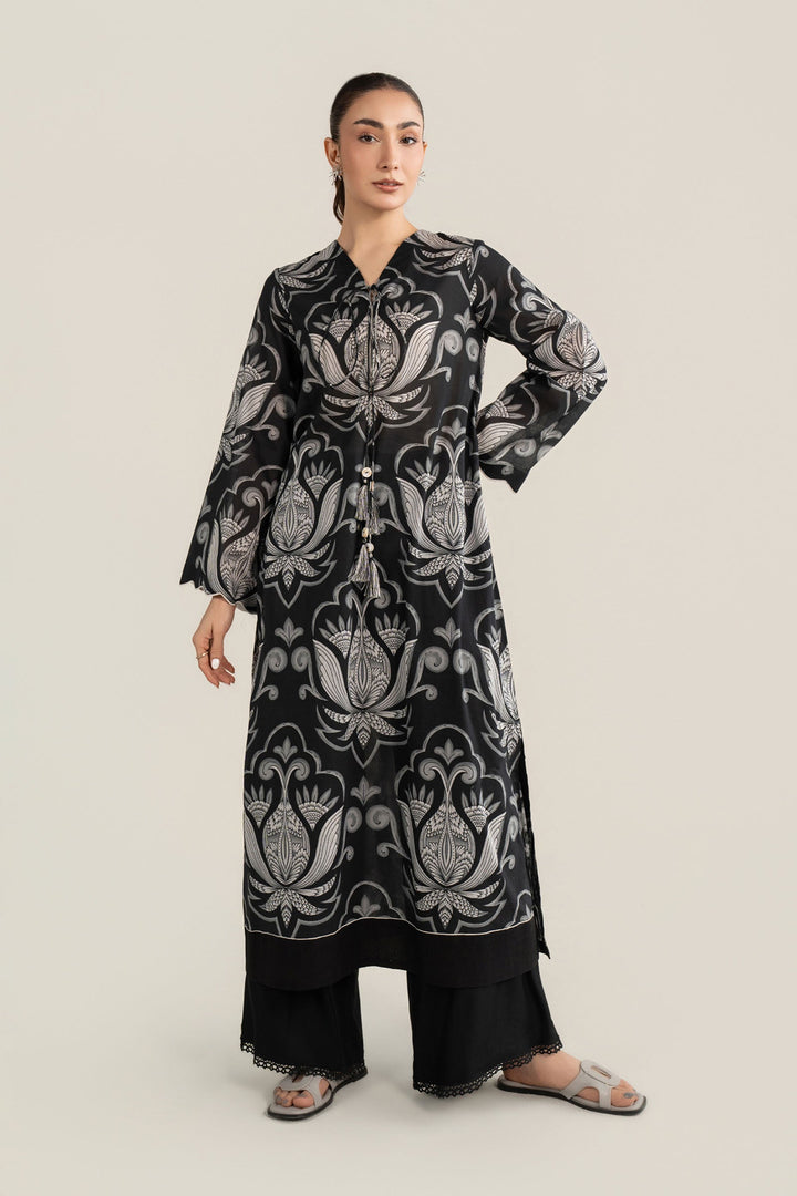 Printed Lawn Shirt m-basic Casuals MBMN011-ESM-BLK