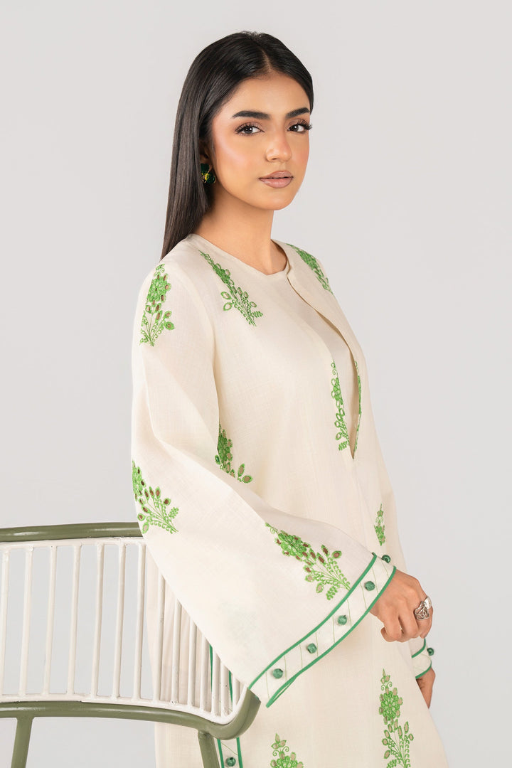 Embroidered Crosshatch Shirt m-basic Casuals MBSST10-ESM-OFW