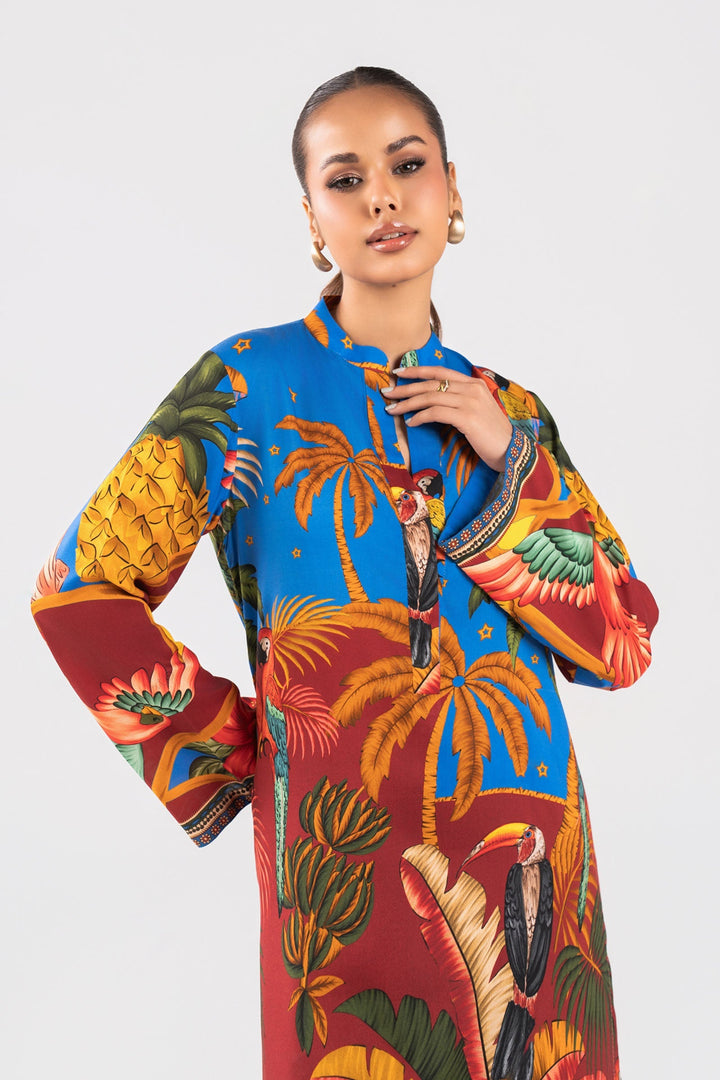 2 Pc Printed Arabic Lawn Suit Eid Collection MBSST42-ESM-BLU