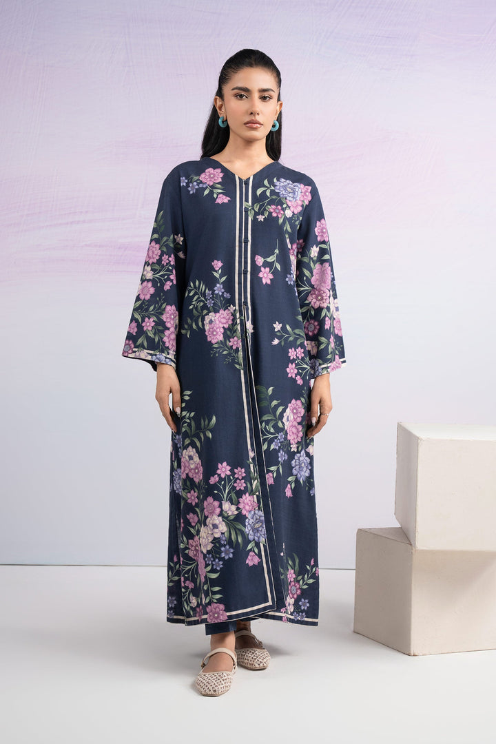 Printed Khaddar Shirt m-basic Casuals MBWC053-ESM-BLU