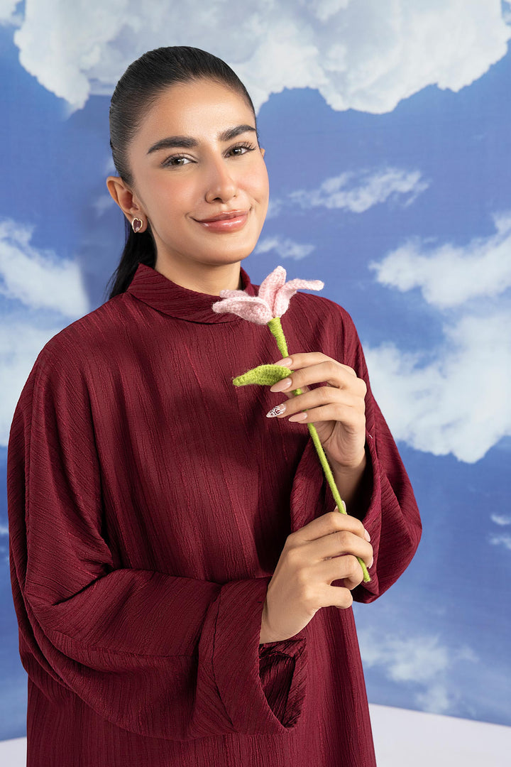 2 Pc Dyed Poly Wrinkle Suit m-basic Casuals MBWC75B-ESM-MRN