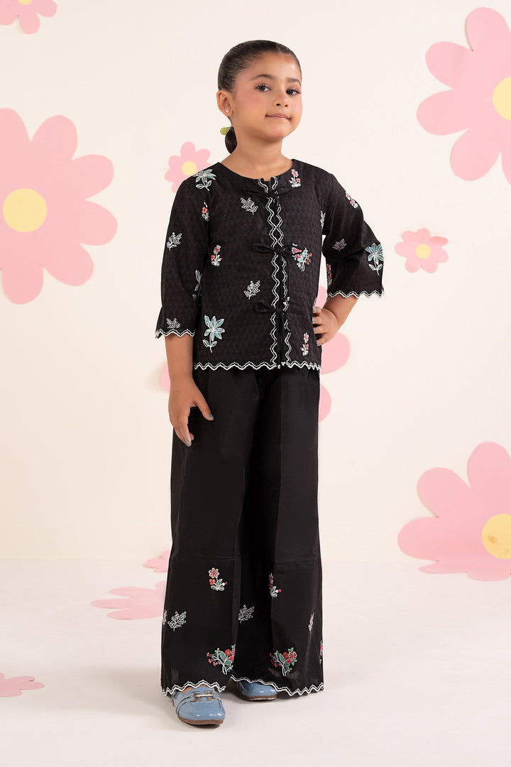 2 Piece Embroidered Dobby Jacquard Suit Eid Collection MDA2609-023-BLK