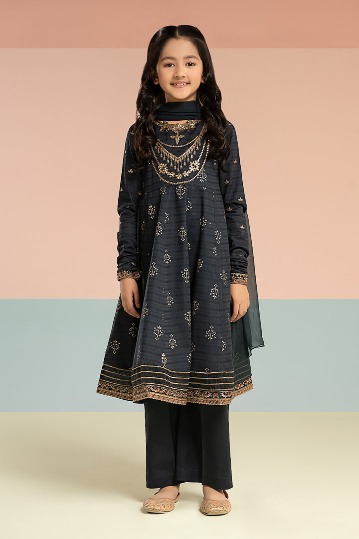 3 Piece Lawn Embroidered Suit Kids MKE23R1-023-TBU