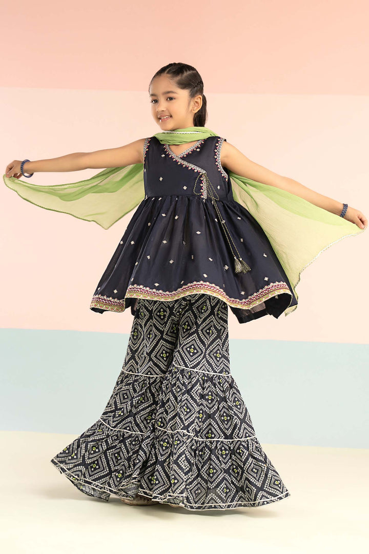 3 Piece Embroidered Lawn Suit Kids MDF2619-023-DBE