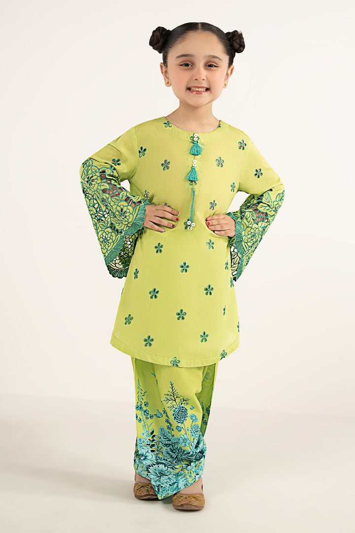 2 Piece Embroidered Lawn Suit Kids MDF2630-023-GRN