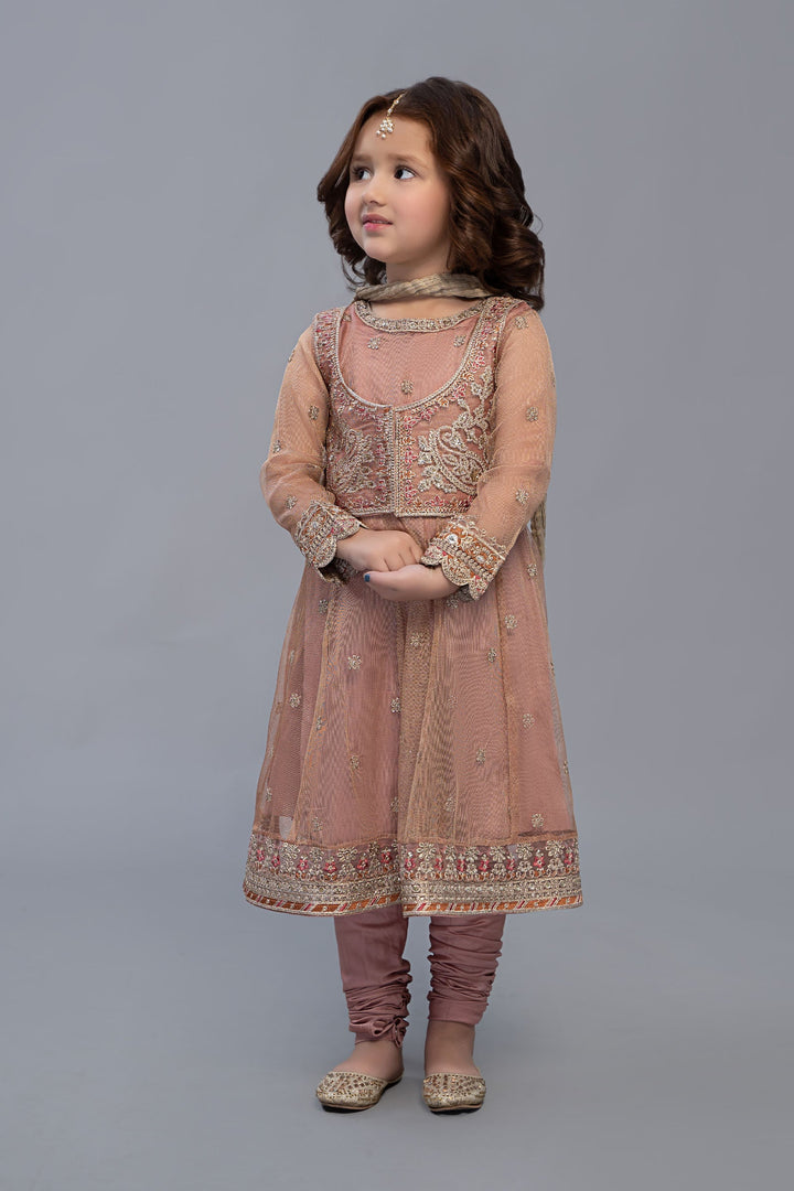 3 Piece Embroidered Suit best seller slider MKSF1R1-023-PNK