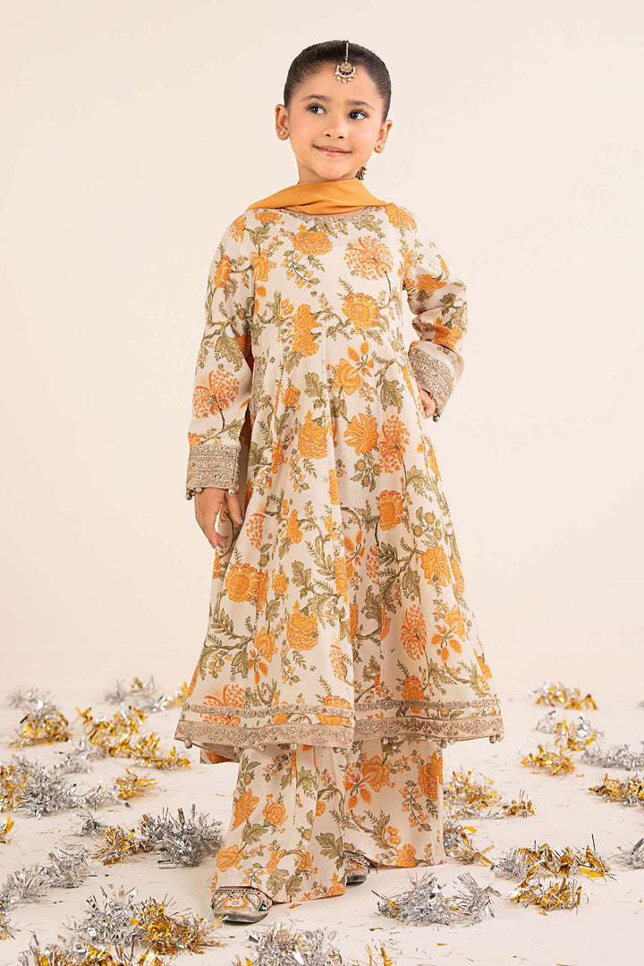 3 Piece Embroidered Raw Silk Suit Eid Collection MKA2612-023-OFW