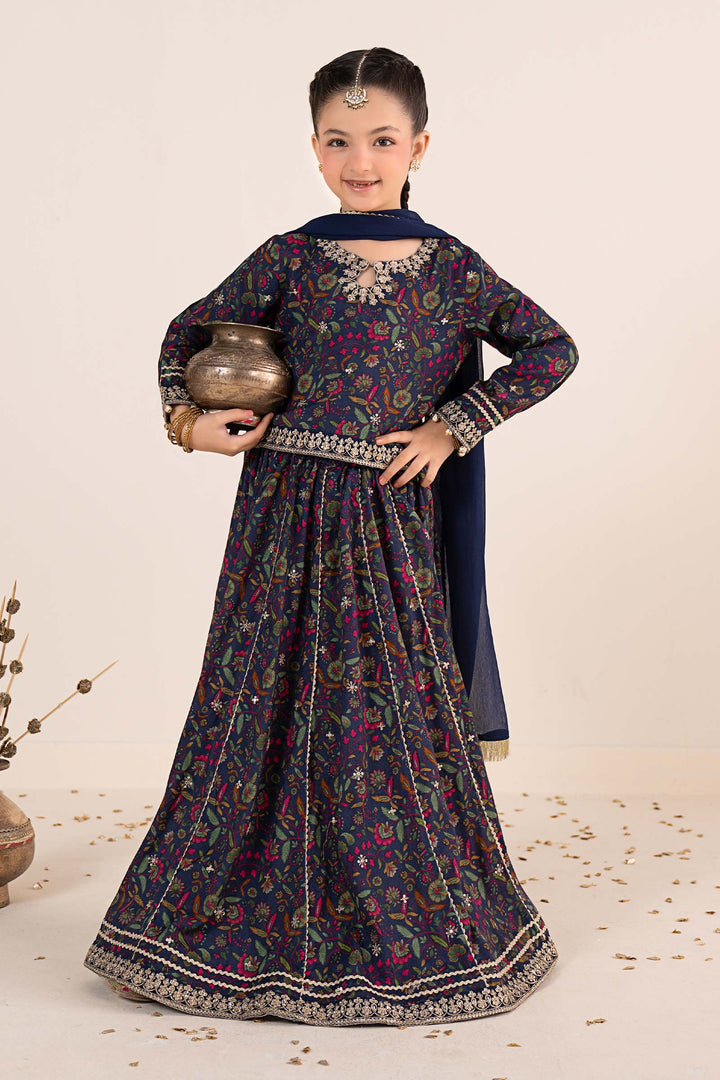 3 Piece Embroidered Raw Silk Suit Eid Collection MKA2617-023-NBU