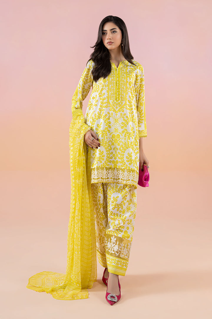 3 Piece Printed Lawn Suit | MPS-2504-A Stitched MS2504A-SML-00A