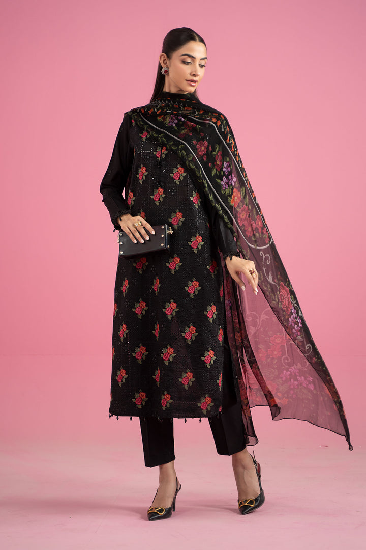 3 Piece Embroidered Lawn Suit | MPS-2601-B Stitched MS2601B-SML-00B