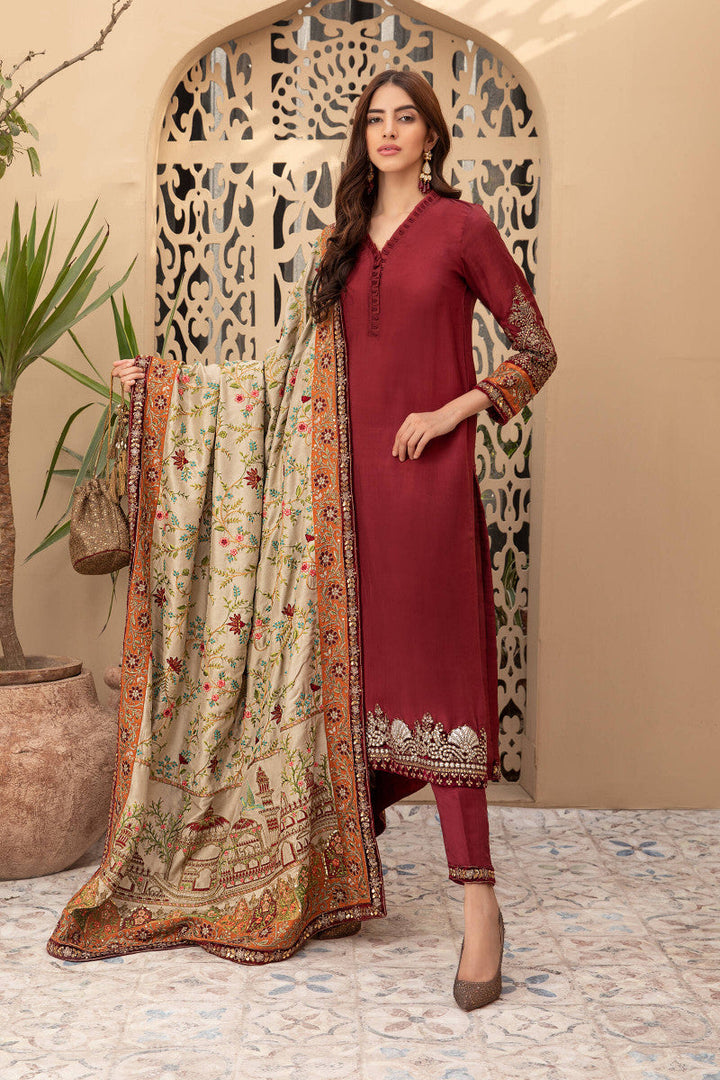 Suit Maroon SF-EF21-33 Luxury Formals SFE2133-ESM-MRN